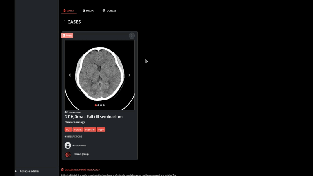 Collective Minds Clinical Collaboration and Education Revert to Draft animated gif