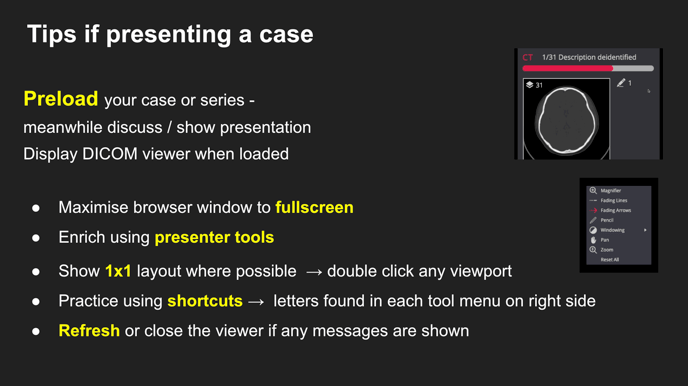 presenting a case